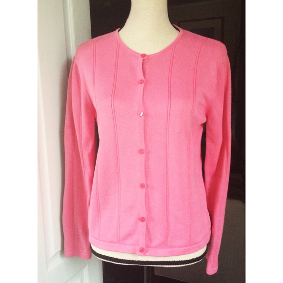 talbots pink sweater